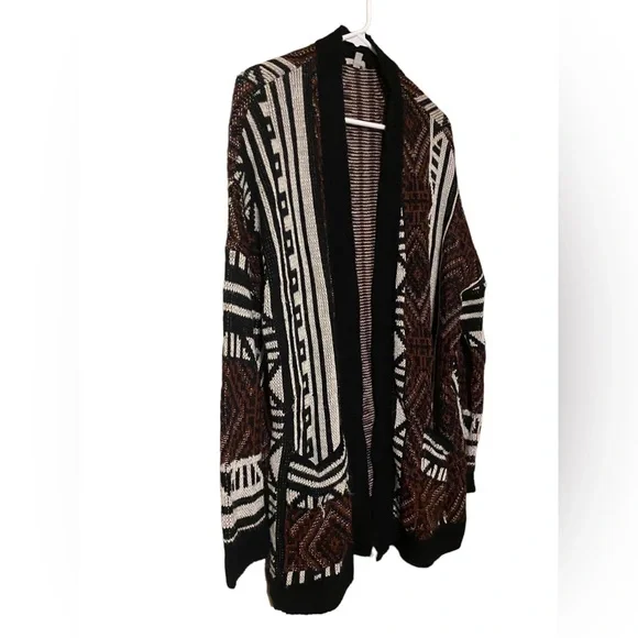 Ecote Urban Outfitter Open Front Cardigan Women Large Geometric Multicolor comfy - Picture 12 of 16